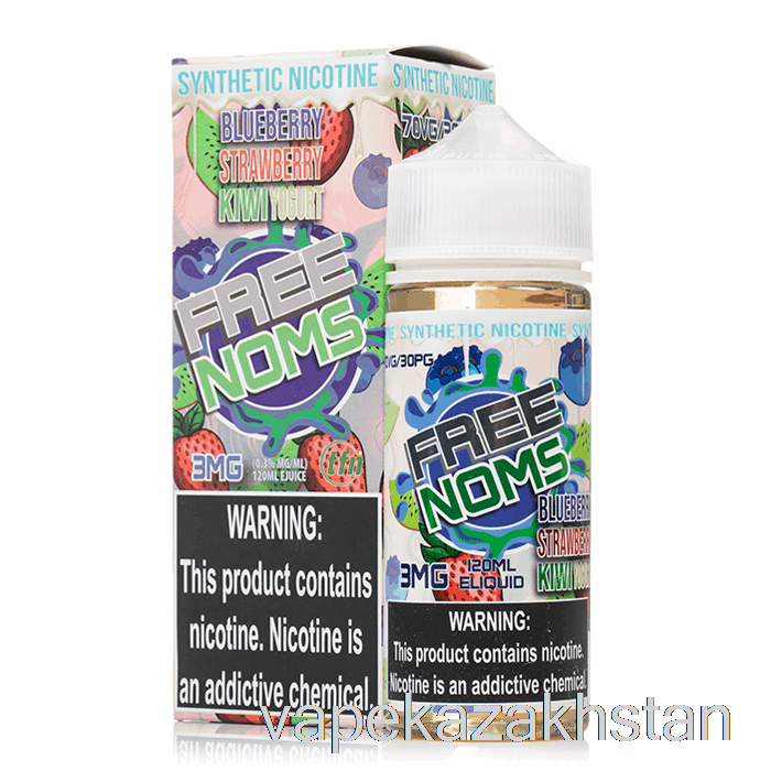 Vape Disposable Blueberry Strawberry Kiwi Yogurt - Nomenon - 120mL 6mg